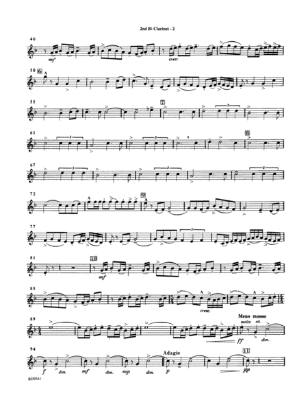 Alvamar Overture: 2nd B-flat Clarinet