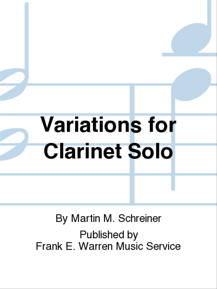 Variations for Clarinet Solo Clarinet Solo scores gallery preview page 1