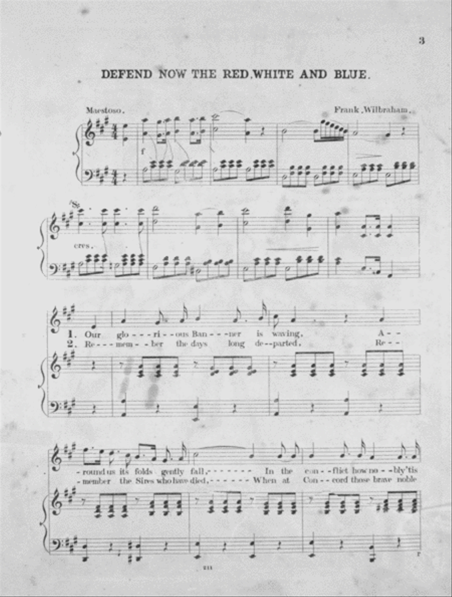 Defend Now the Red, White and Blue Voice scores gallery preview page 2