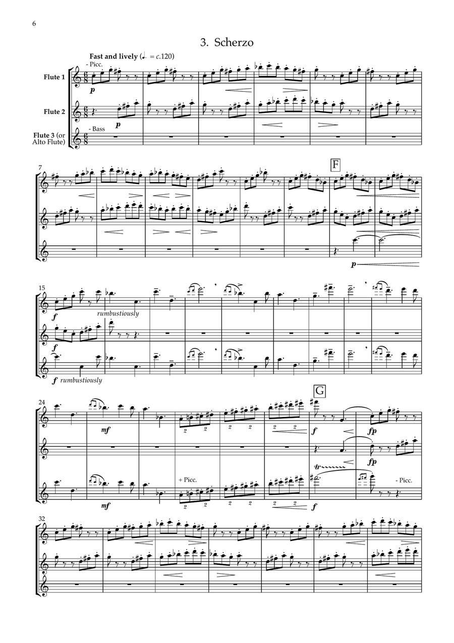 Little Suite (Flute Choir) Flute Choir scores gallery preview page 6