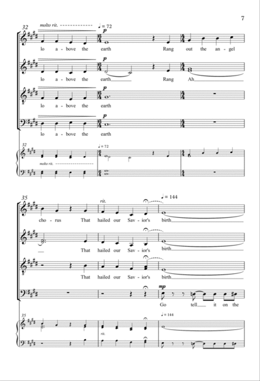 Go Tell It on the Mountain Divisi scores gallery preview page 6
