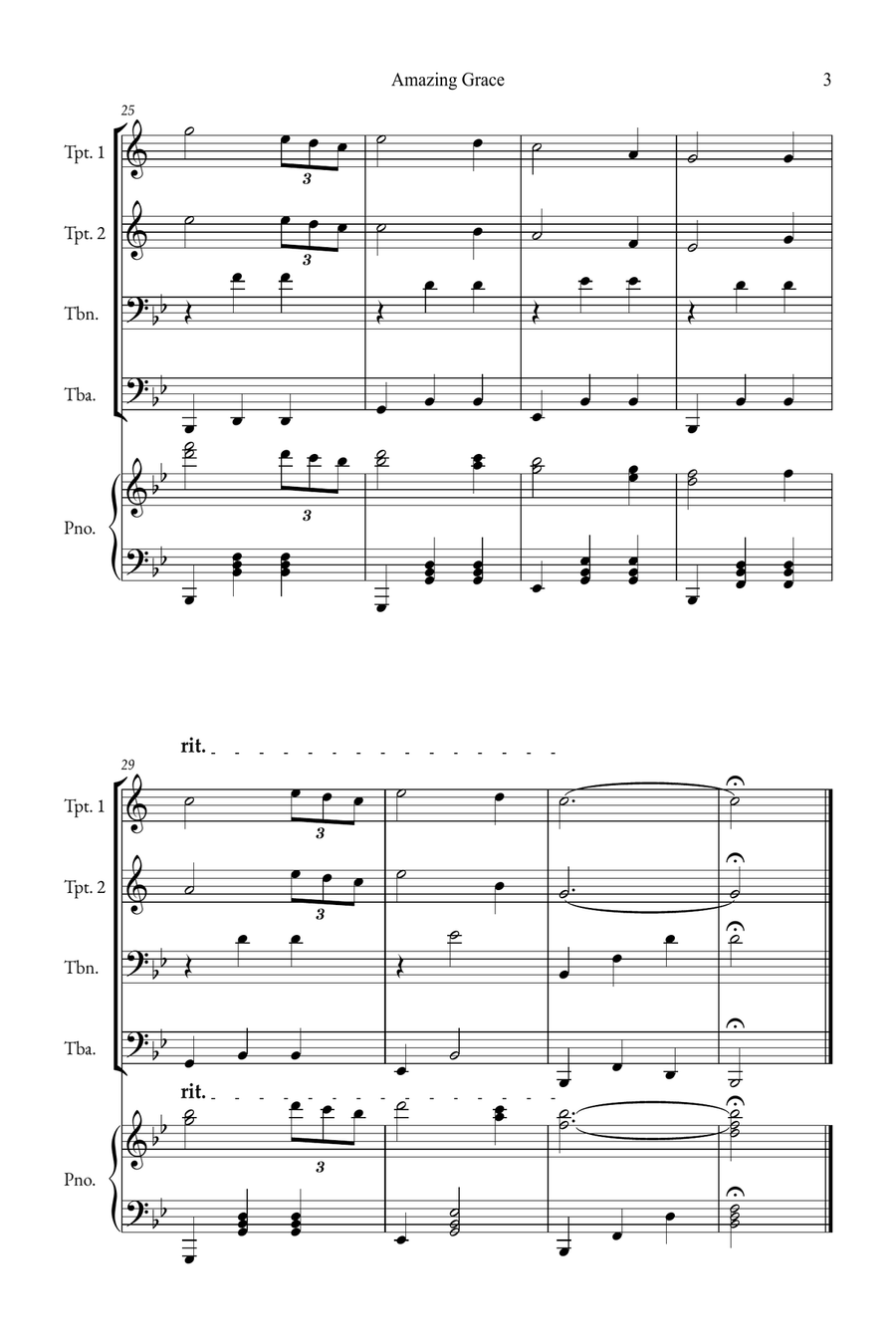 Amazing Grace Small Ensemble scores gallery preview page 3