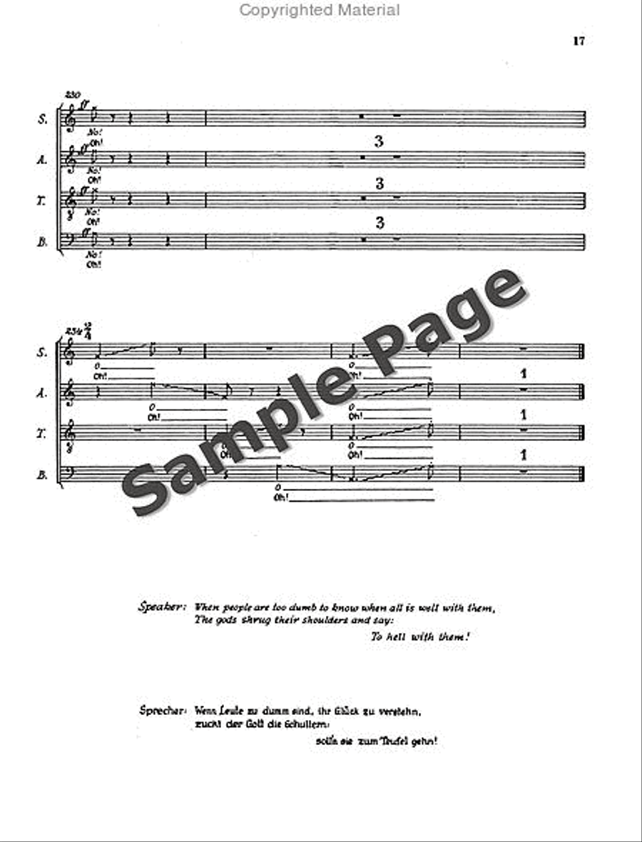 Henze Moralities(1967) Chor.score 4-Part scores gallery preview page 20