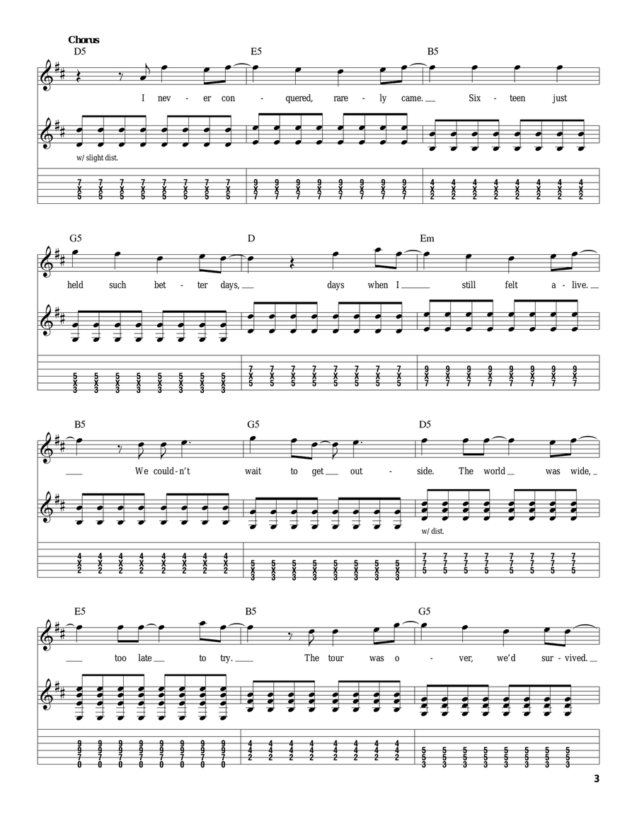 Adam's Song Acoustic Guitar scores gallery preview page 3