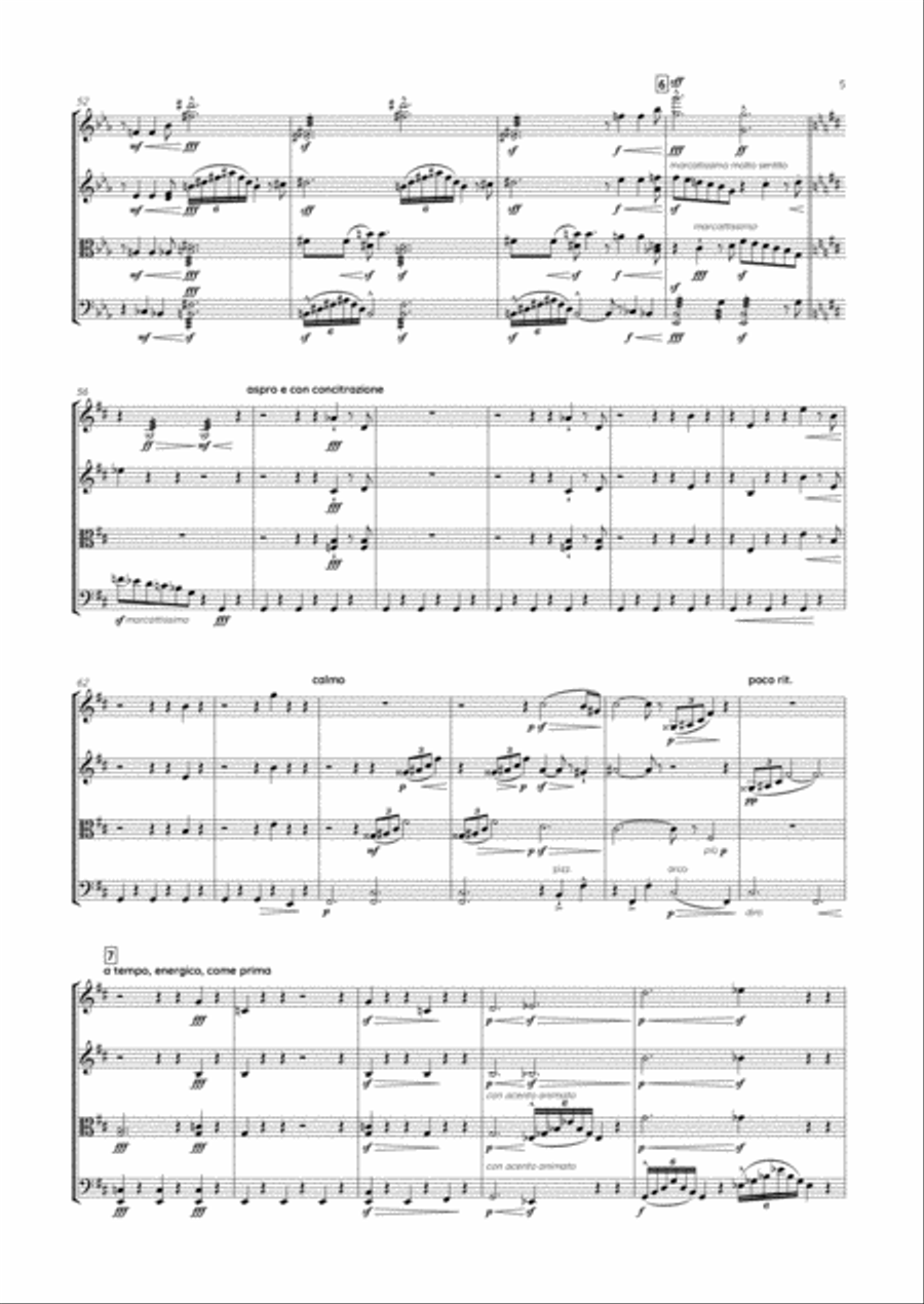 Agostini - String Quartet No.2 in B minor, Op.37 String Quartet scores gallery preview page 5