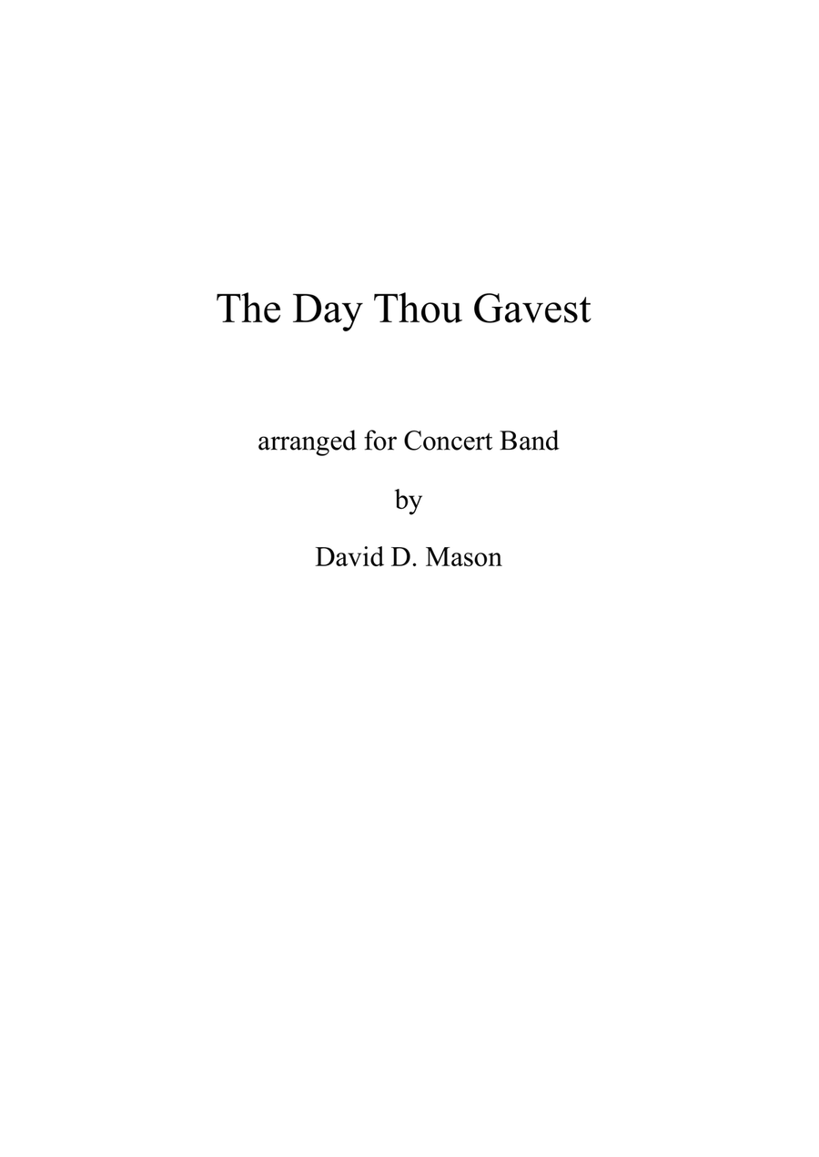 The Day Thou Gavest The Day Thou Gavest Concert Band scores gallery preview page 1