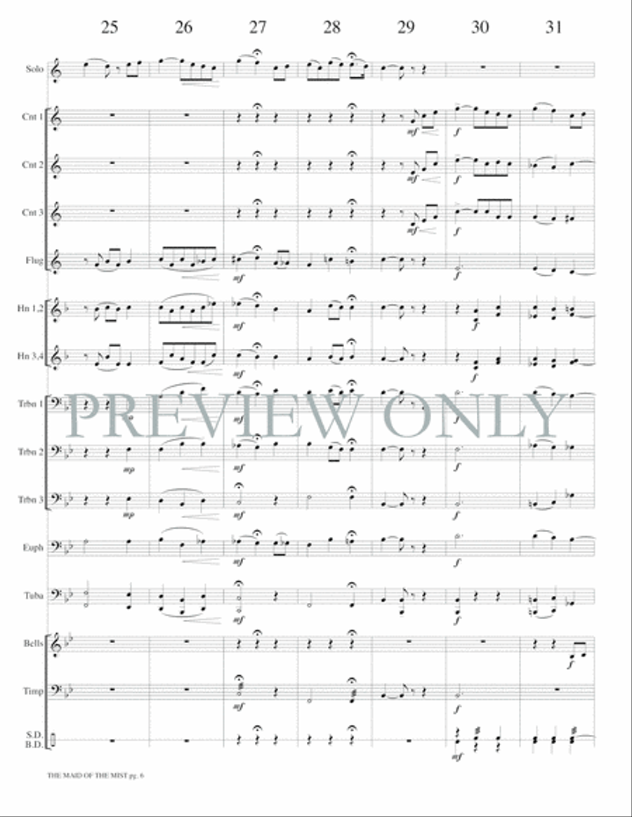 The Maid of the Mist Small Ensemble scores gallery preview page 8