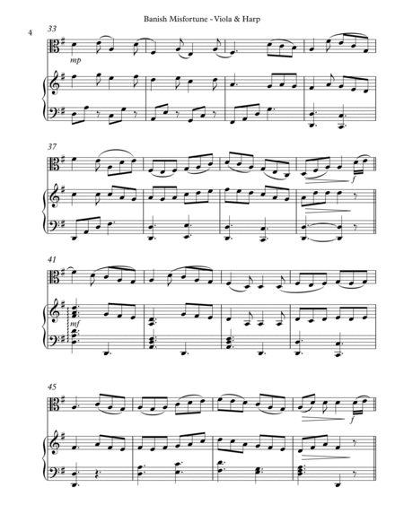 Banish Misfortune for Viola & Harp String Duet - Digital Sheet Music
