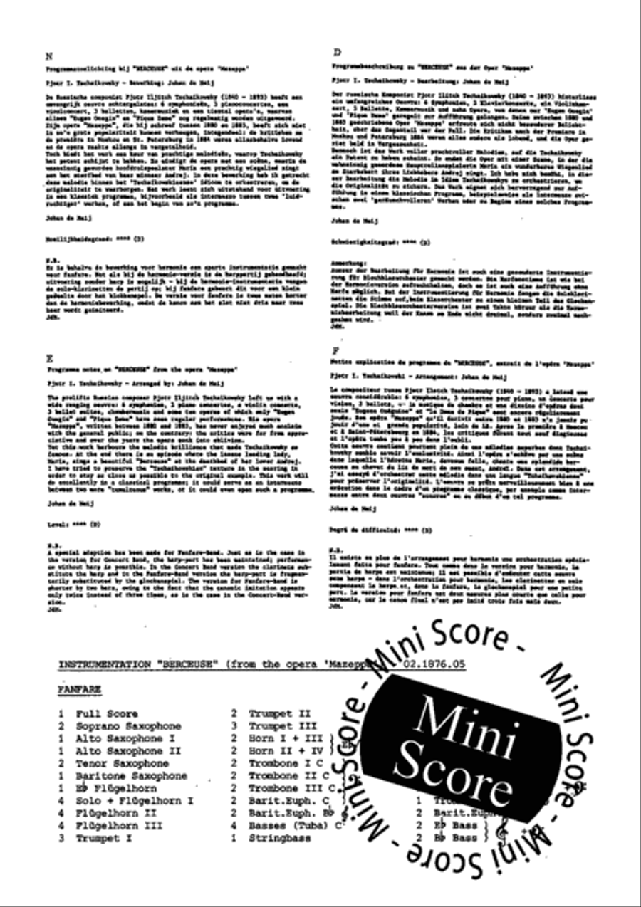 Berceuse (Mazeppa) Fanfare Band scores gallery preview page 4