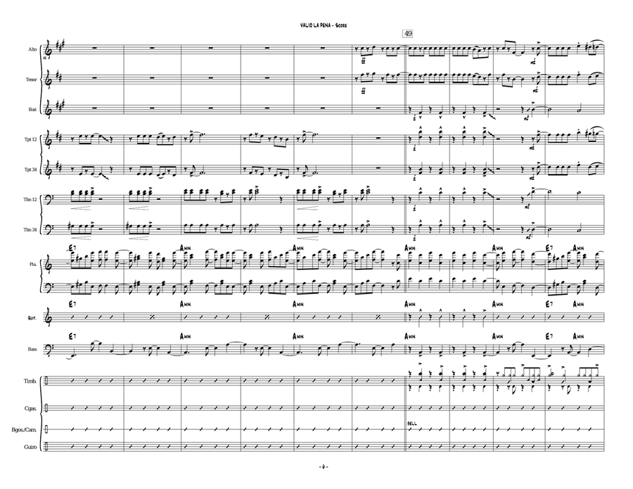 Valio La Pena Jazz Ensemble scores gallery preview page 6