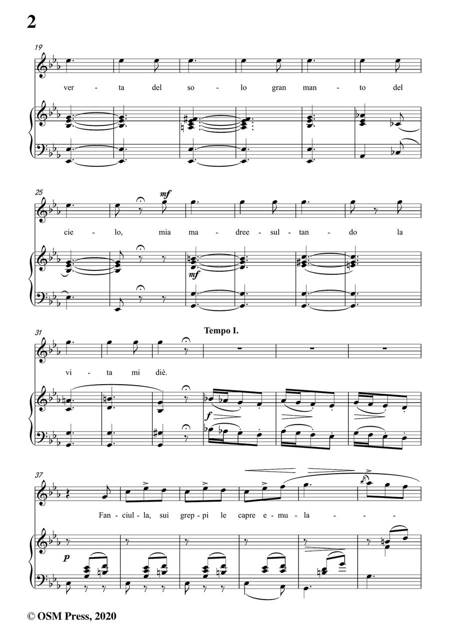 Donizetti-La Zingara,in c minor,for Voice and Piano Piano, Vocal scores gallery preview page 4