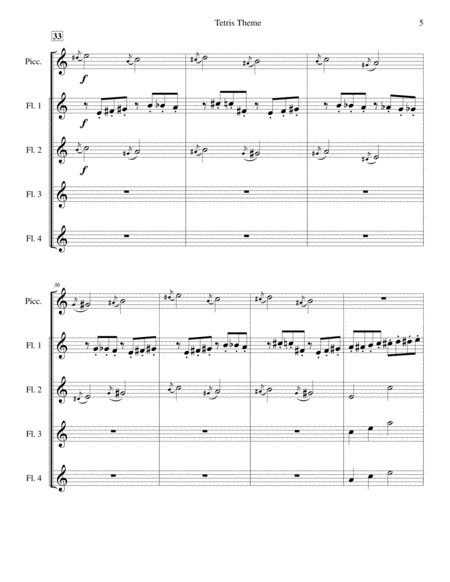 Tetris Theme for Flute Choir image number null