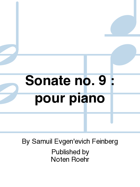 Sonate no. 9 : pour piano