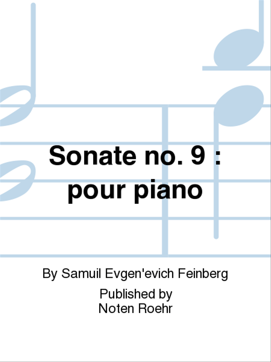 Sonata no. 9 Piano Solo scores gallery preview page 1