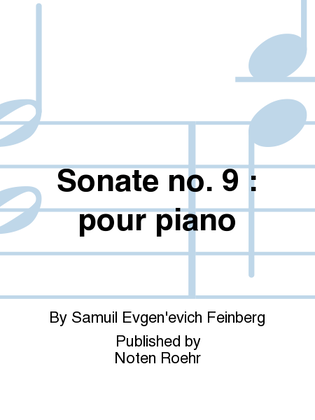 Book cover for Sonata no. 9