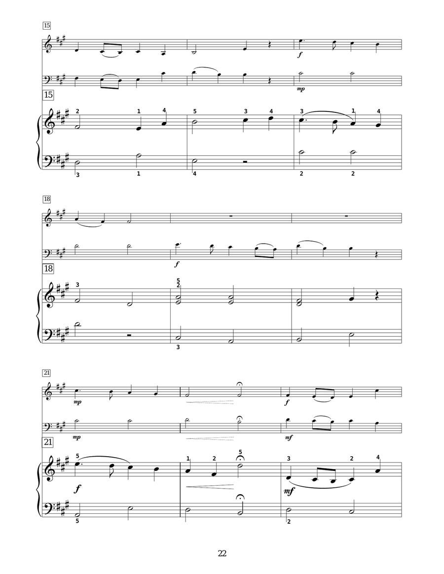 Over The Hills And Far Away Piano Trio scores gallery preview page 3