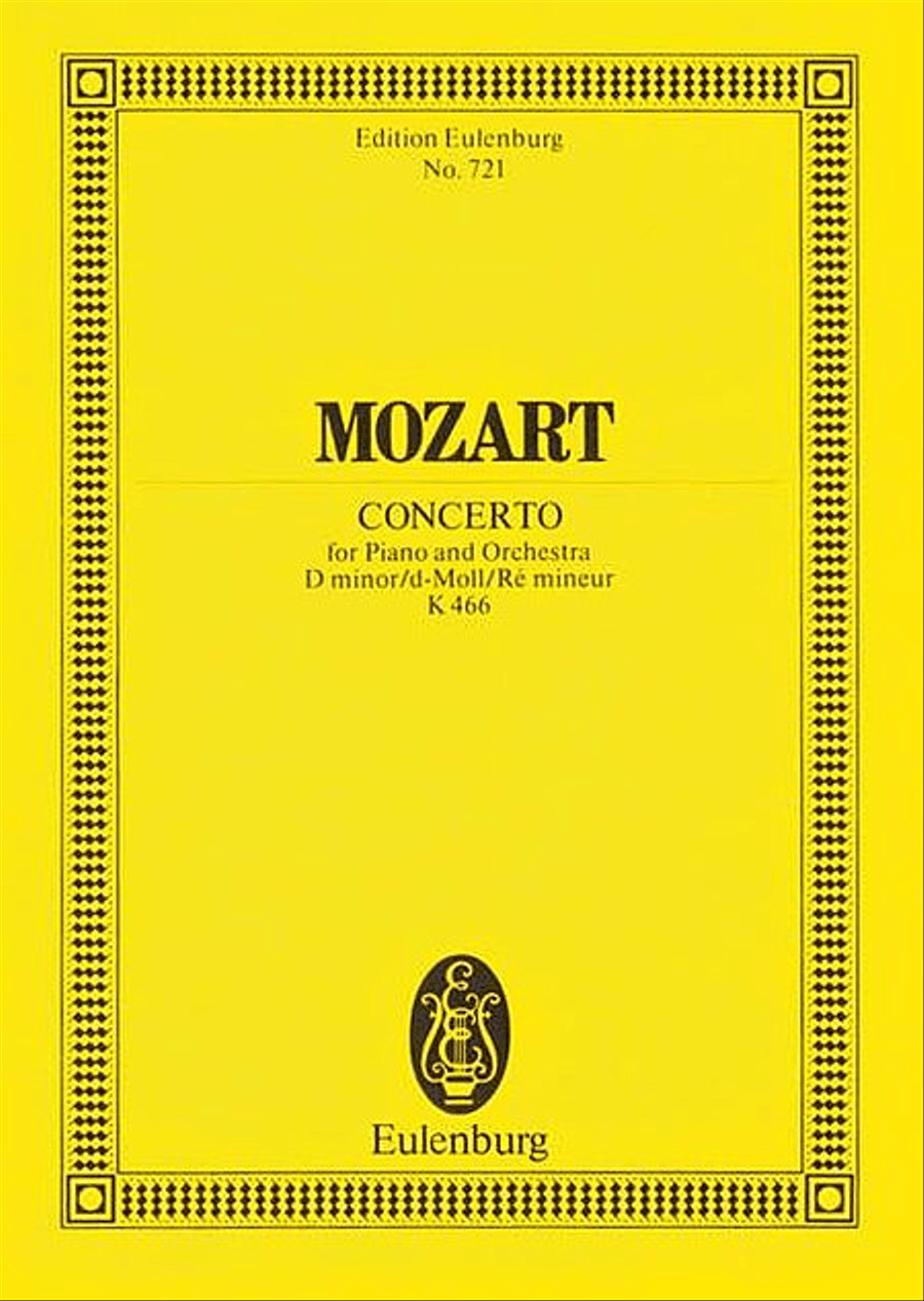 Piano Concerto No. 20, K. 466 in D Minor Orchestra scores gallery preview page 1