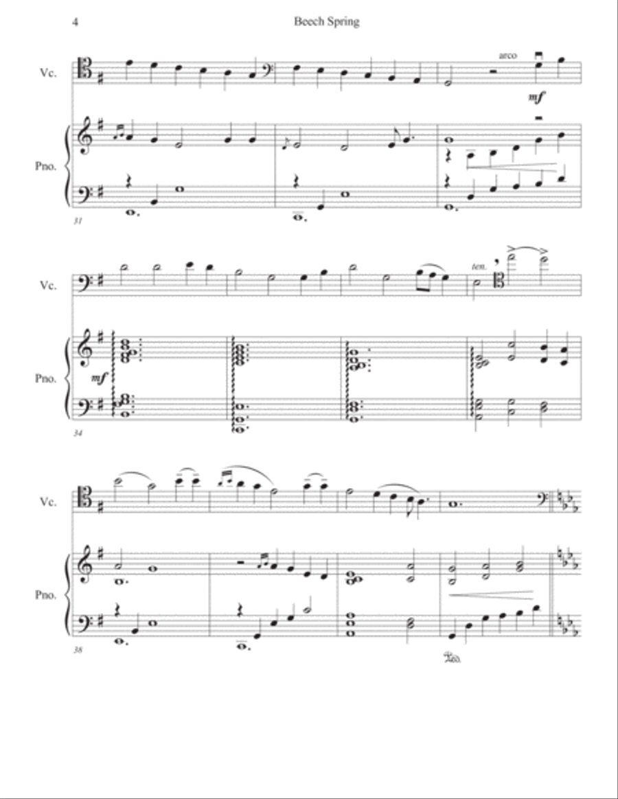Beech Spring (Cello/Piano) Piano scores gallery preview page 4