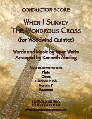 Book cover for When I Survey the Wondrous Cross (Woodwind Quintet)