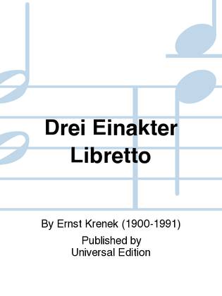 Book cover for Drei Einakter Libretto