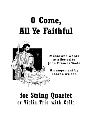 Book cover for O Come, All Ye Faithful (for String Quartet)