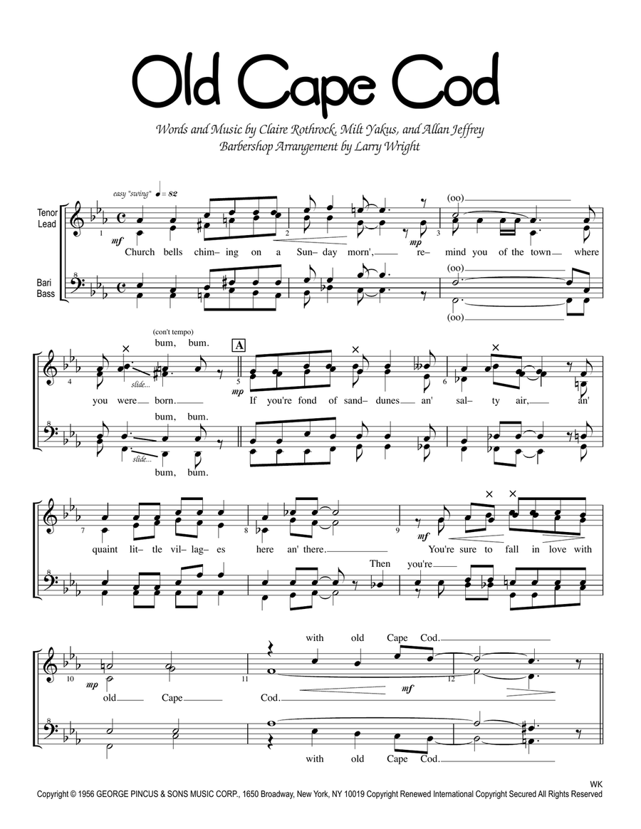 Old Cape Cod SSAA scores gallery preview page 1