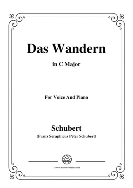 Schubert-Das Wandern,in C Major,Op.25,No.1,for Voice and Piano image number null