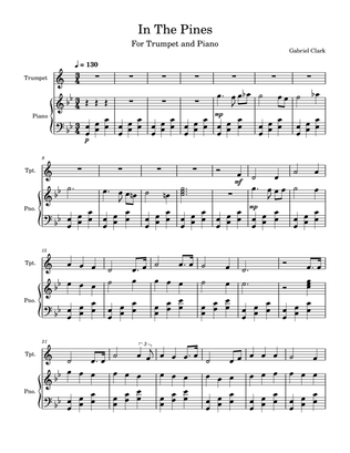 "In The Pines" for trumpet and piano