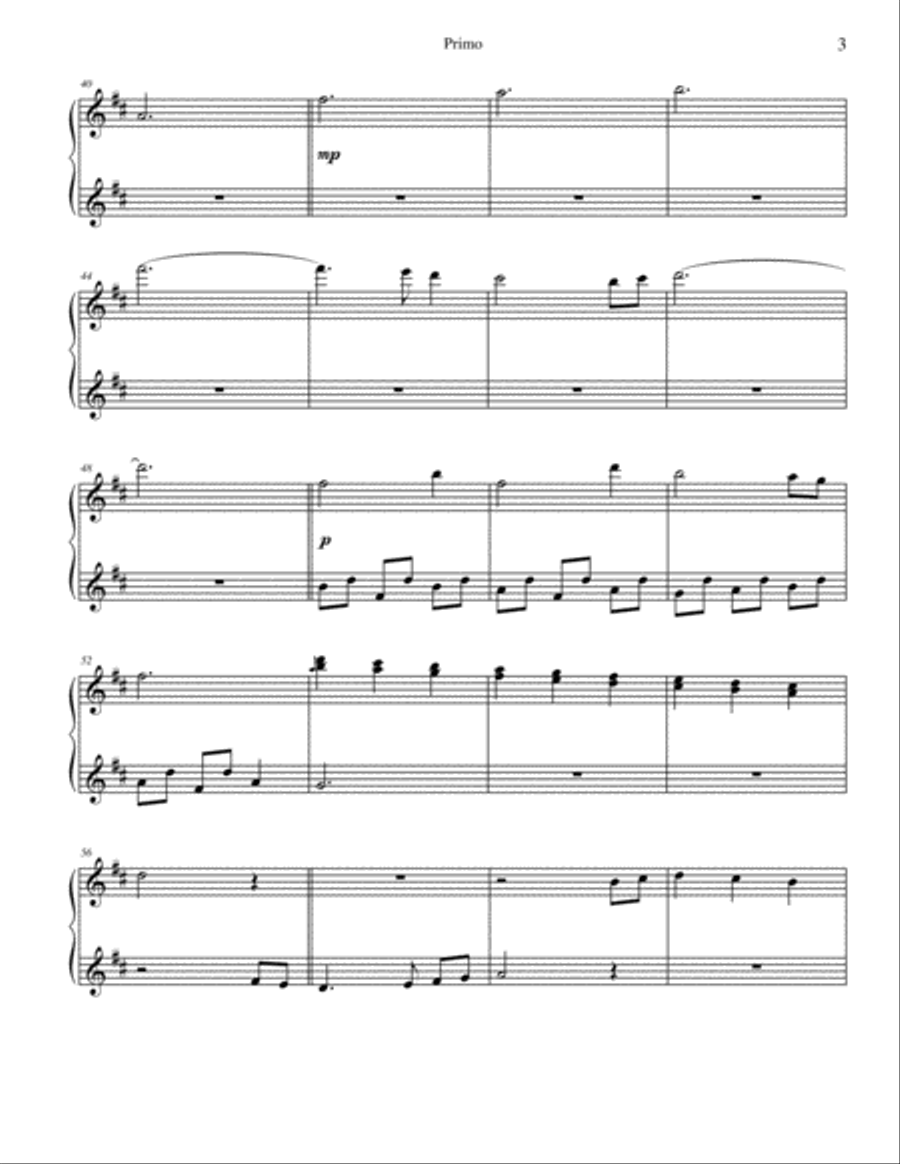 The First Noel, a new Christmas Piano Duet Piano Duet scores gallery preview page 4