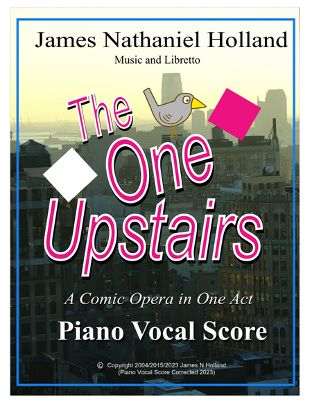 The One Upstairs, A Comic Opera in One Act, Piano Vocal Score image number null