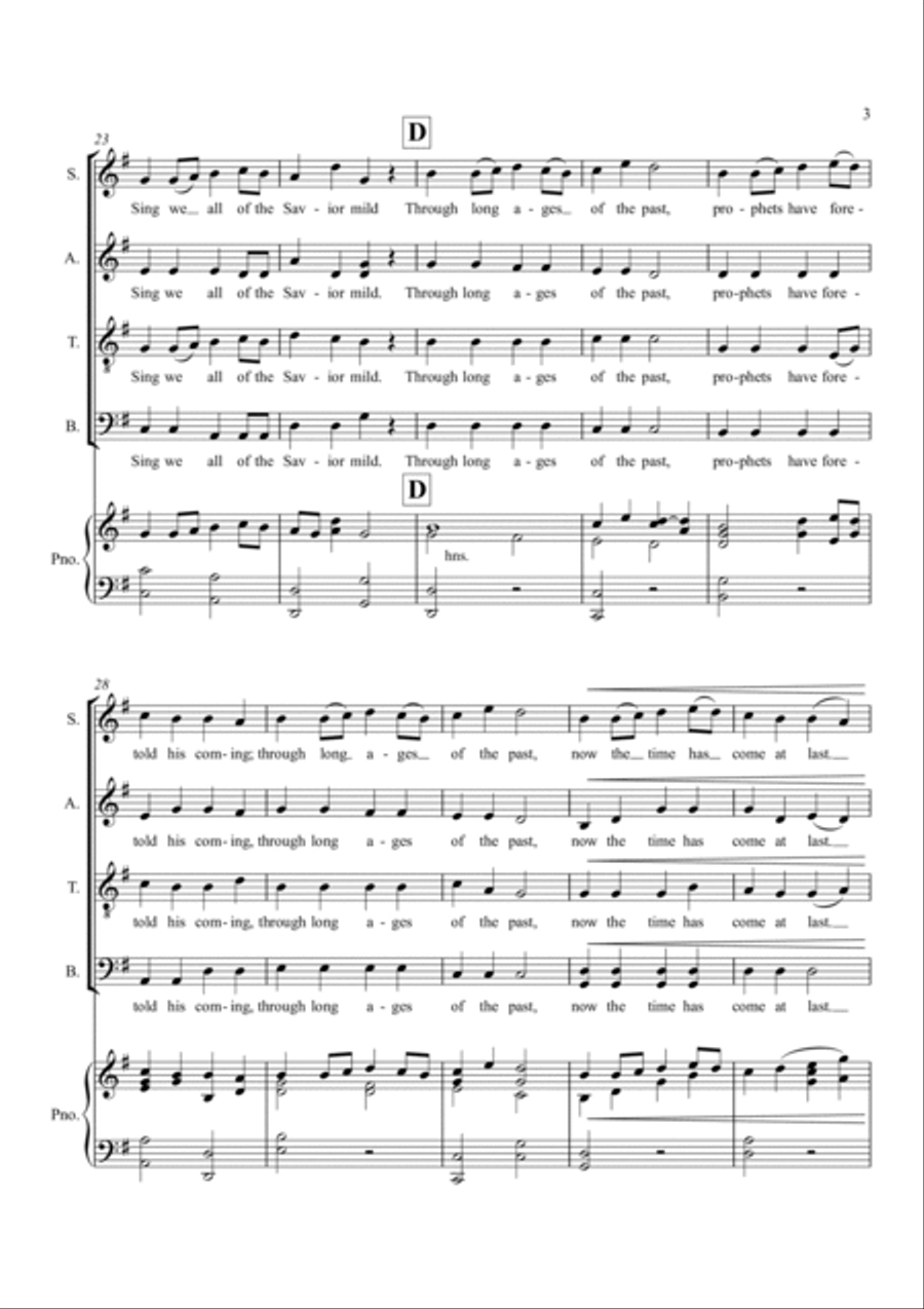 He is Born He is Born 4-Part scores gallery preview page 3
