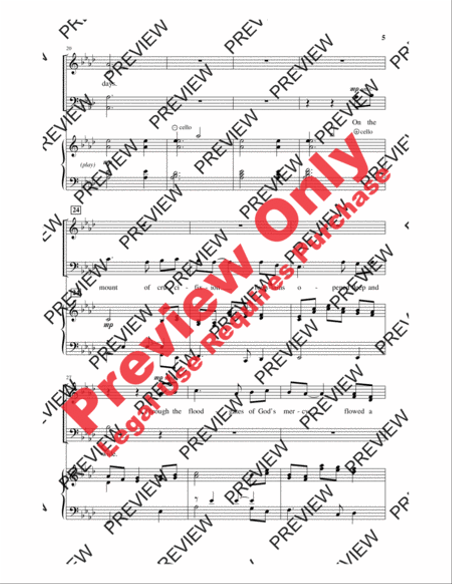 Here Is Love, Vast As the Ocean 4-Part scores gallery preview page 4