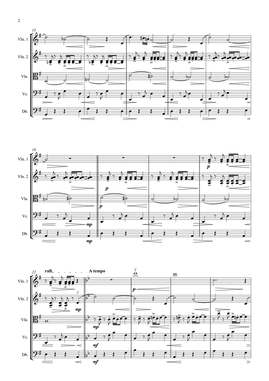 Thank you Tango for String Orchestra String Orchestra scores gallery preview page 2