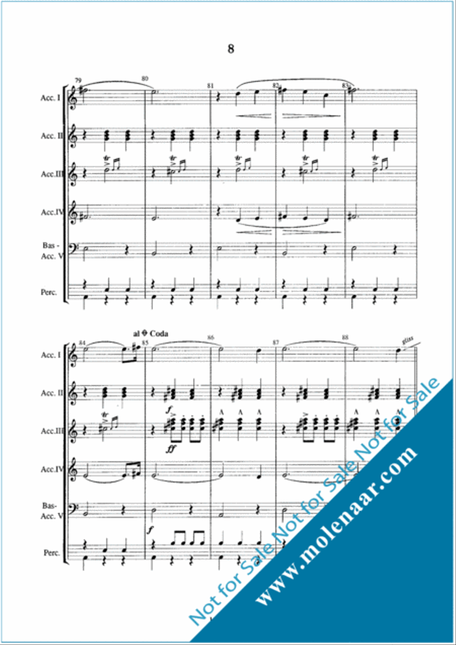 Le Jour D'Accordeon Accordion Orchestra scores gallery preview page 12