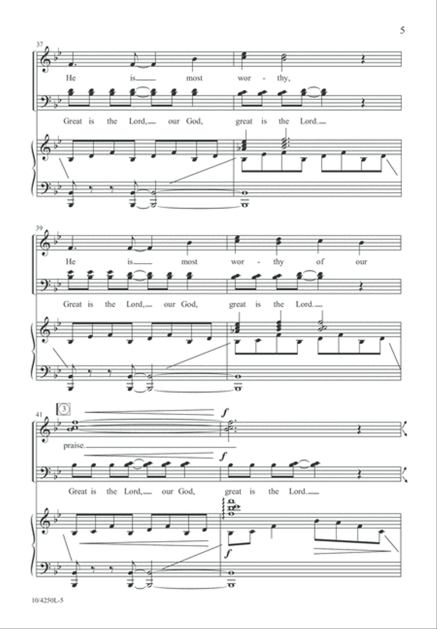 Psalm 98 4-Part scores gallery preview page 5