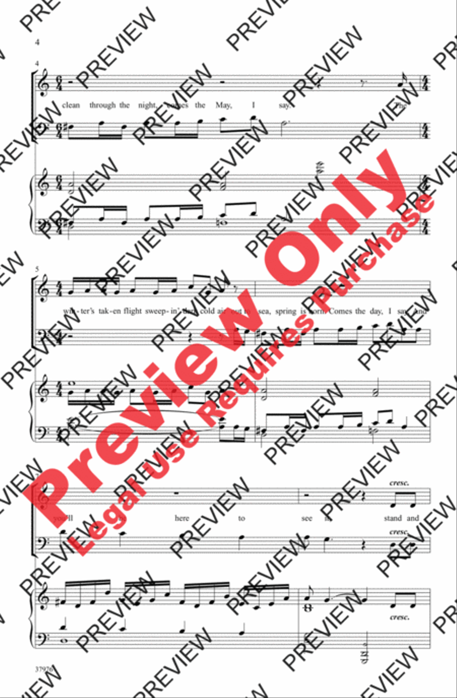 Winter's on the Wing (from The Secret Garden) 3-Part scores gallery preview page 4