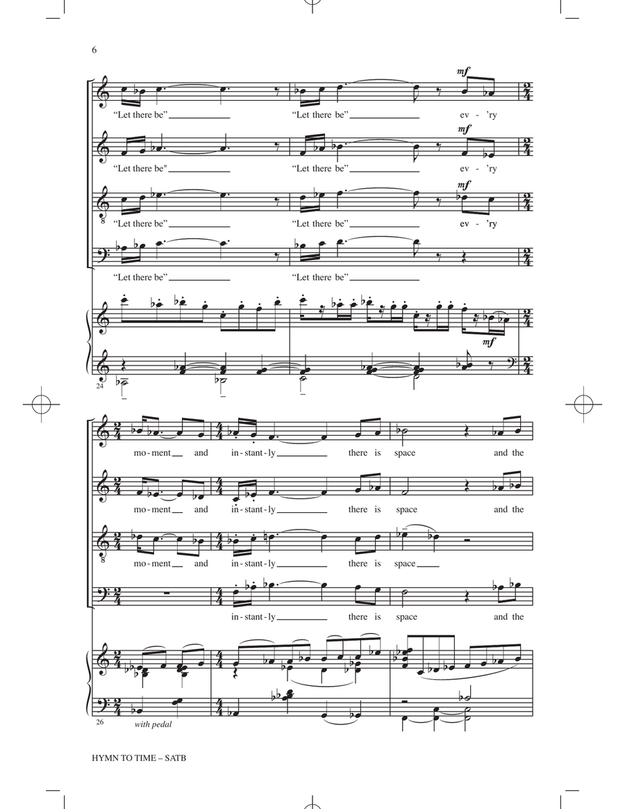 Hymn To Time 4-Part scores gallery preview page 4
