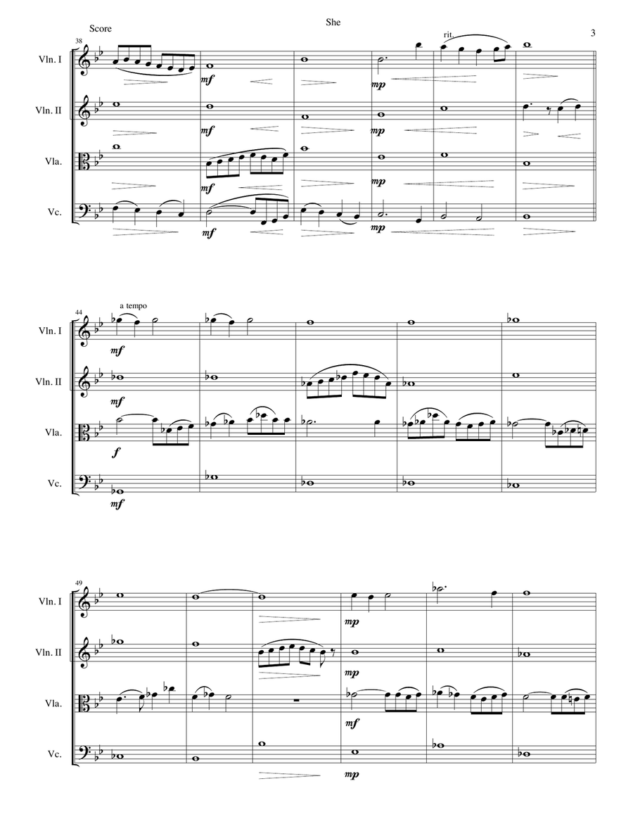 She String Quartet scores gallery preview page 3