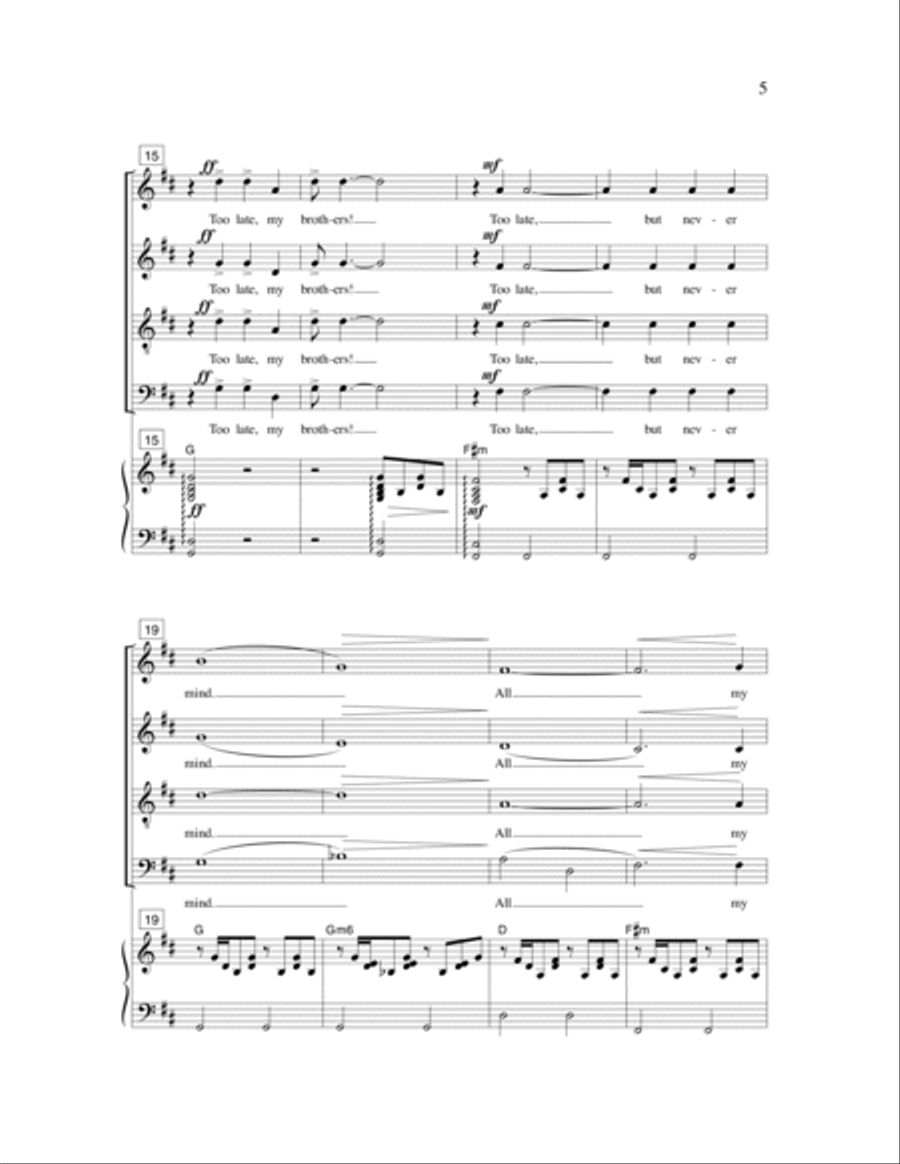 All My Trials, Lord All My Trials, Lord 4-Part scores gallery preview page 7