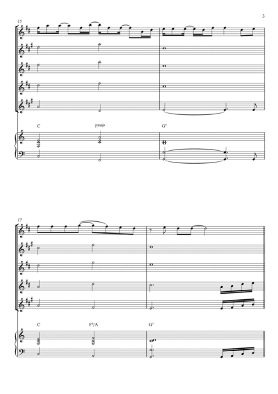 I Will Remember You I Will Remember You Saxophone Quintet scores gallery preview page 3