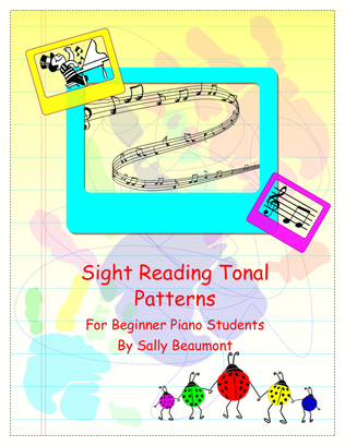 Book cover for Sight Reading Tonal Patterns - Short Reading Exercises for Beginner Piano