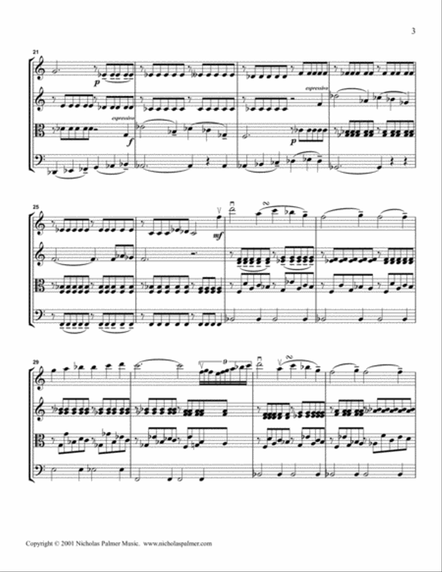 It came upon a midnight clear - A Christmas Nocturne String Quartet scores gallery preview page 5