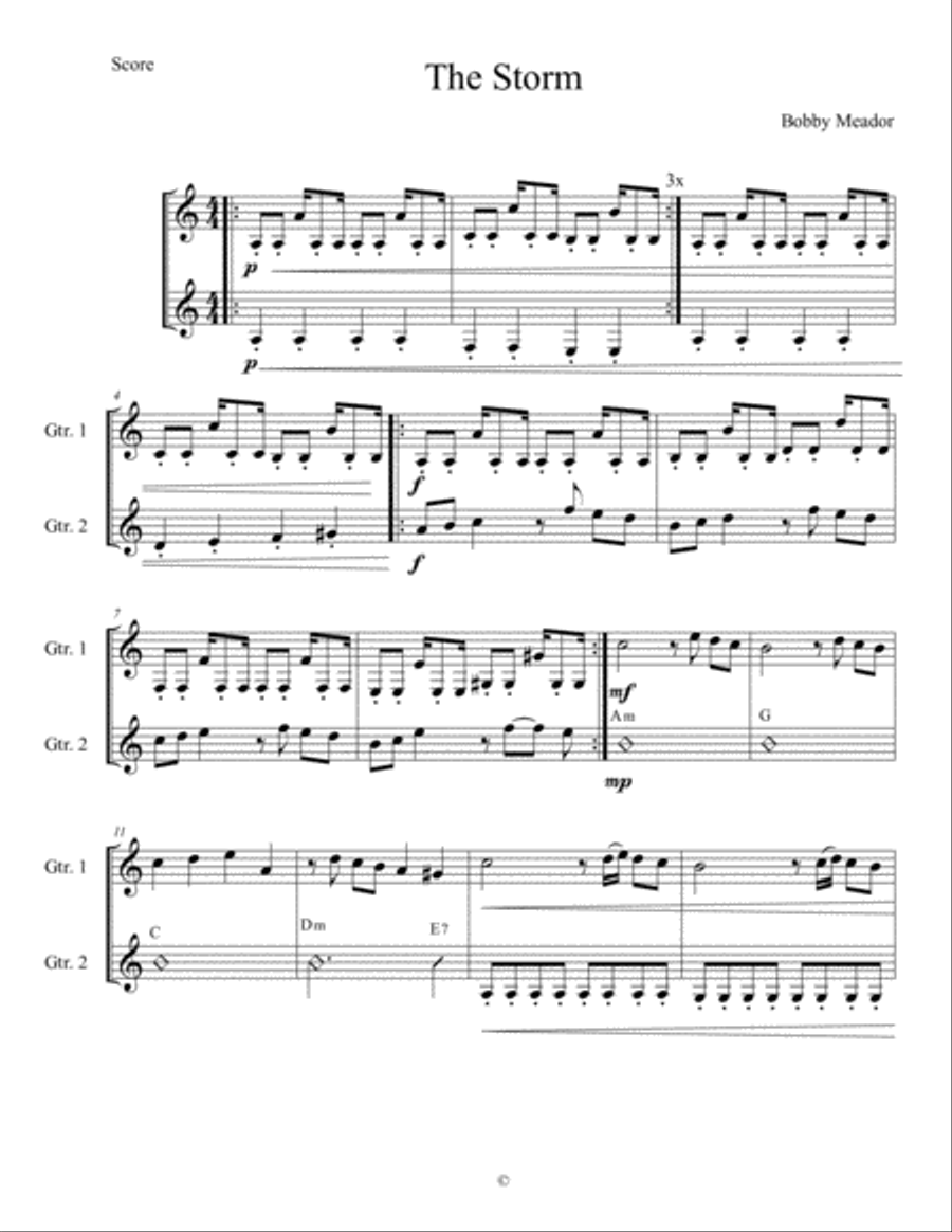 The Storm Electric Guitar scores gallery preview page 1