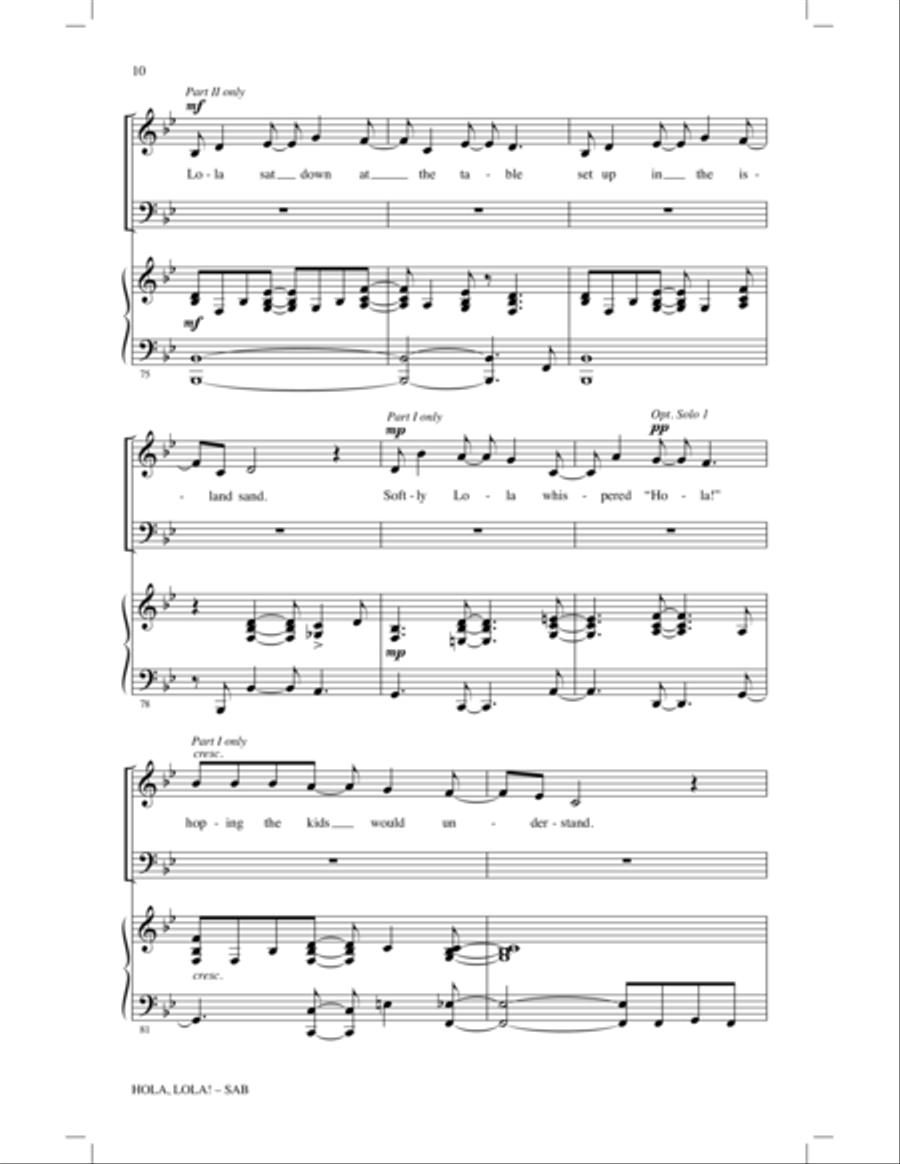Hola, Lola! 3-Part scores gallery preview page 9