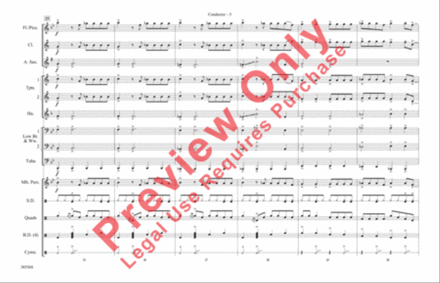 Burn It to the Ground Marching Band scores gallery preview page 6