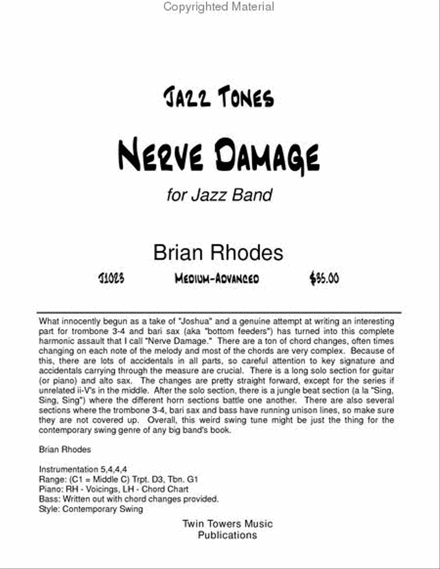 Nerve Damage Jazz Ensemble scores gallery preview page 2