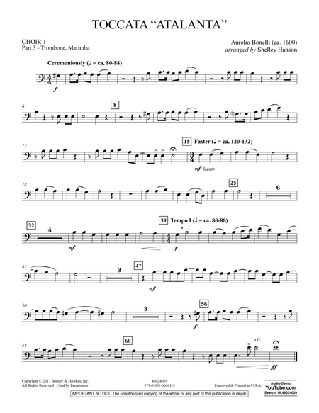 Toccata ("Atalanta") - Choir 1-Pt 3-Trombone, Marimba