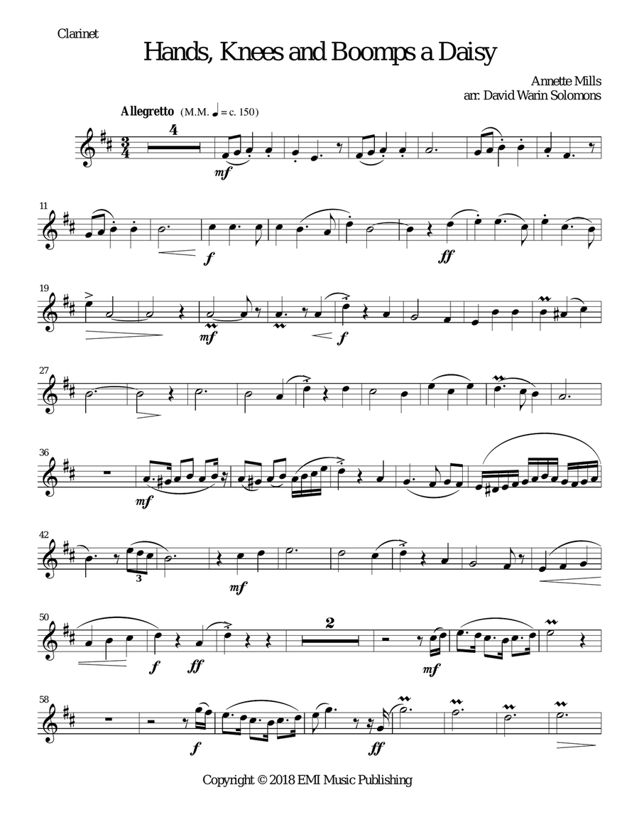 Boomps A Daisy Clarinet Solo scores gallery preview page 5