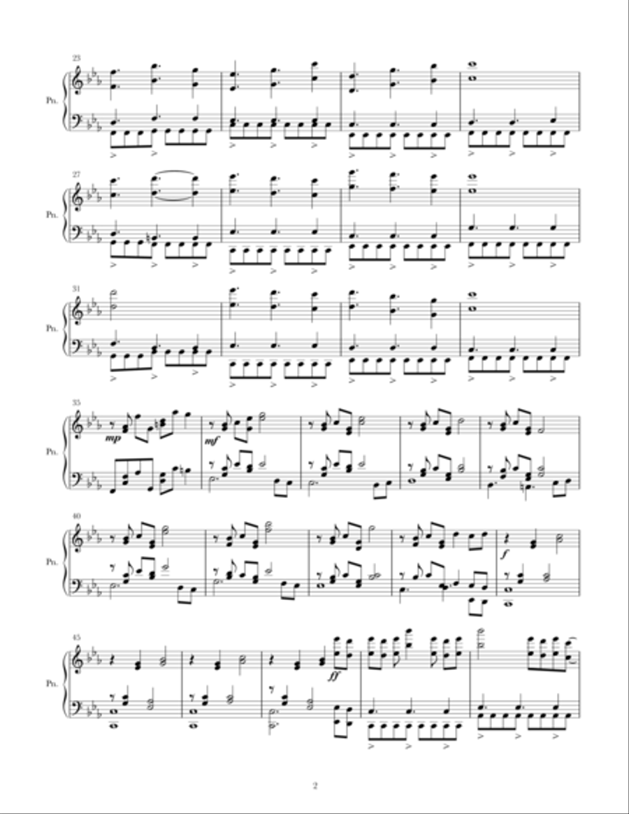 Run Piano Solo scores gallery preview page 2