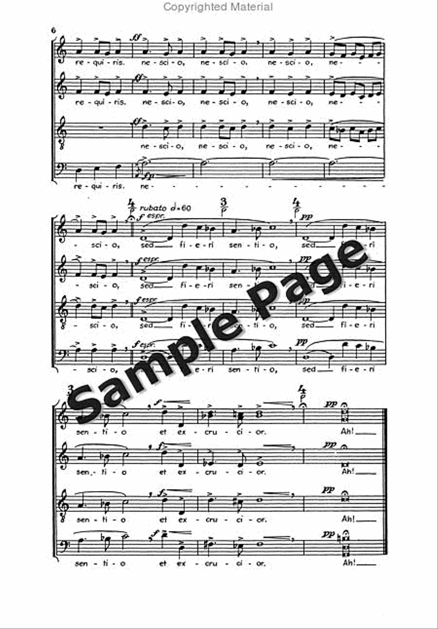 4 A Cappella Choruses 4-Part scores gallery preview page 6